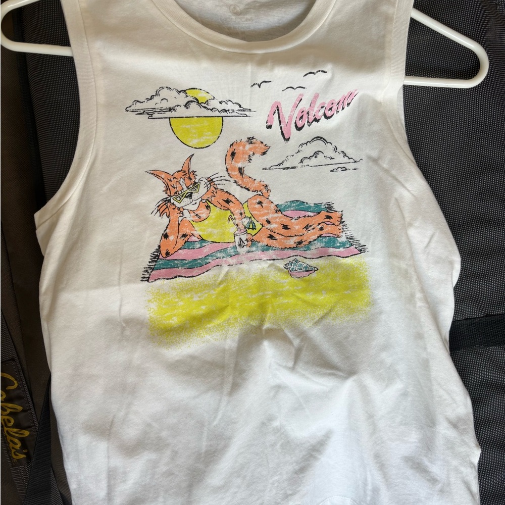 Volcom Kids White Graphic Tank Top